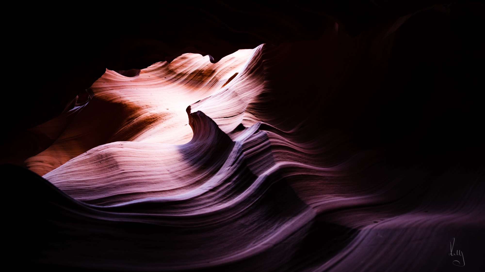 A slot canyon on Navajo land, northern Arizona.